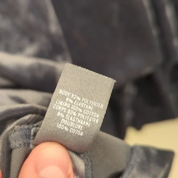 Aerie Navy Velvet Cropped Ruffle Tank - Picture 6 of 6